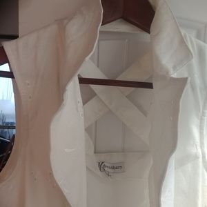 White eyelet summer/ fall dress